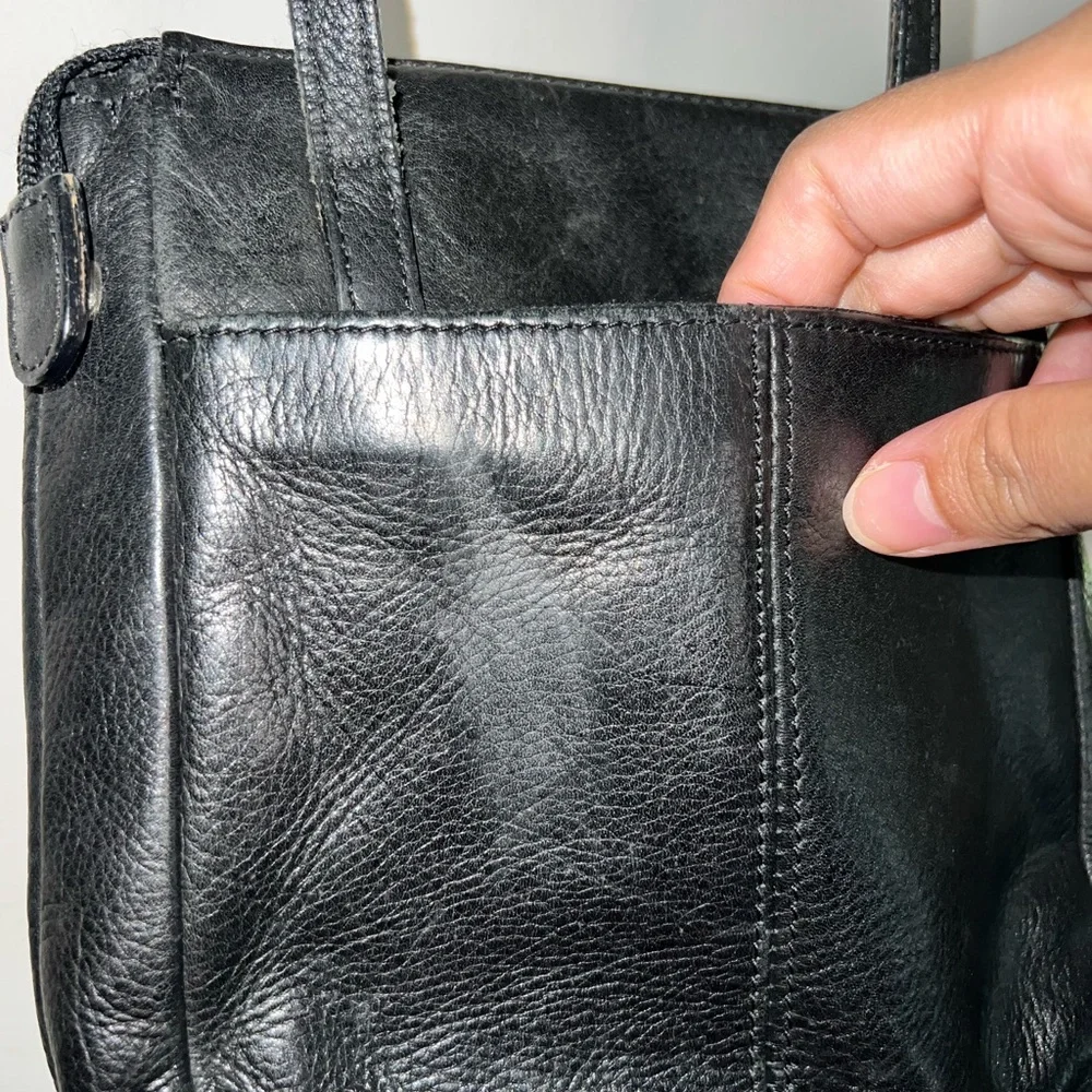 Fossil Black Leather Crossbody Bag